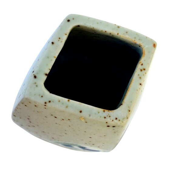 Vintage Japanese Ceramic Bud Vase 6" Ikebana UCTCI 70s Stoneware Floral Snail - Picture 5 of 9